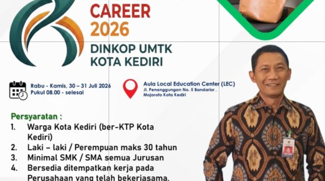 Dinkop UMTK Kota Kediri Akan Menggelar Counseling Career 2026, Peserta Berpeluang Langsung Kerja