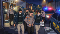 Ilustrasi penangkapan oknum polisi.