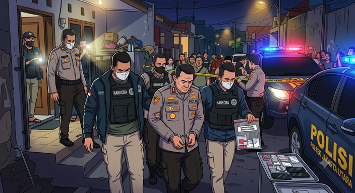 Ilustrasi penangkapan oknum polisi.