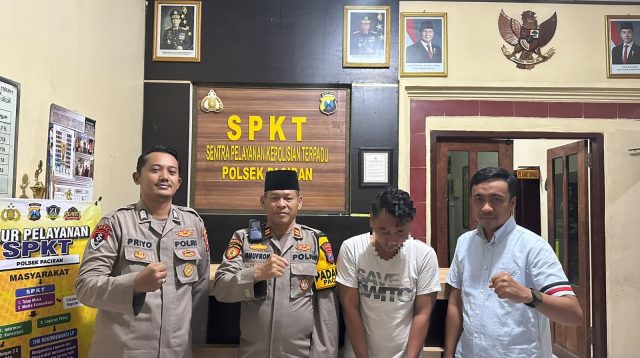 Tersangka MKR diamankan di Polsek Paciran.