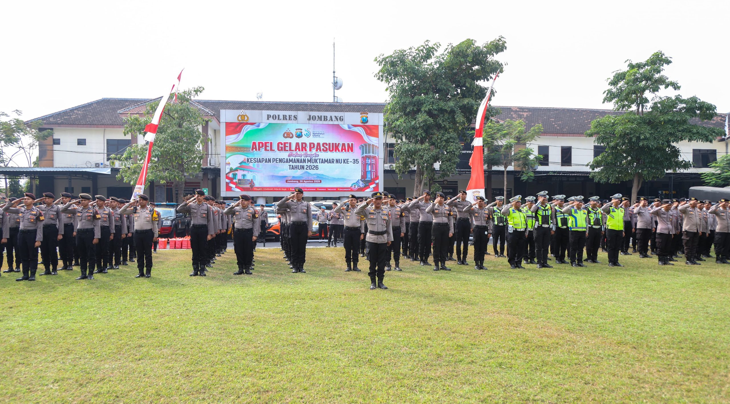 Polres Jombang Siagakan Ribuan Personel Pasukan Pengamanan Muktamar ke-35 NU 2026