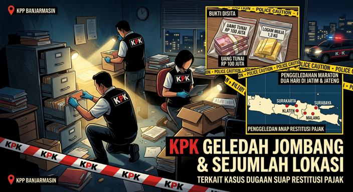 Ilustrasi penggeledahan KPK.