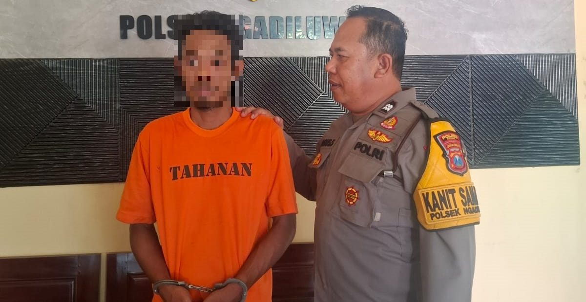 Pelaku diamankan di Polsek Ngadiluwih.