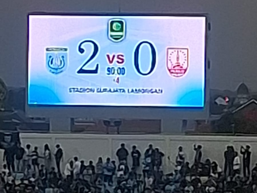 Papan Skor Persela Lamongan 2 - Persis Solo 0.