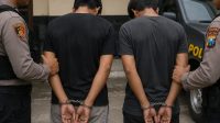 Dua pelaku diamankan di Polres Kediri.