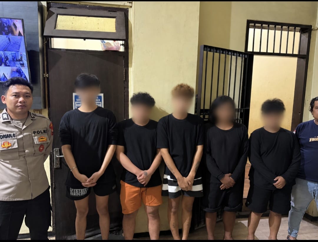 Satresnarkoba Polres Nganjuk Amankan Enam Orang Pengedar Okerbaya, ini Barang Buktinya