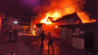 Kondisi rumah dinas puskesmas selatan yang terbakar.